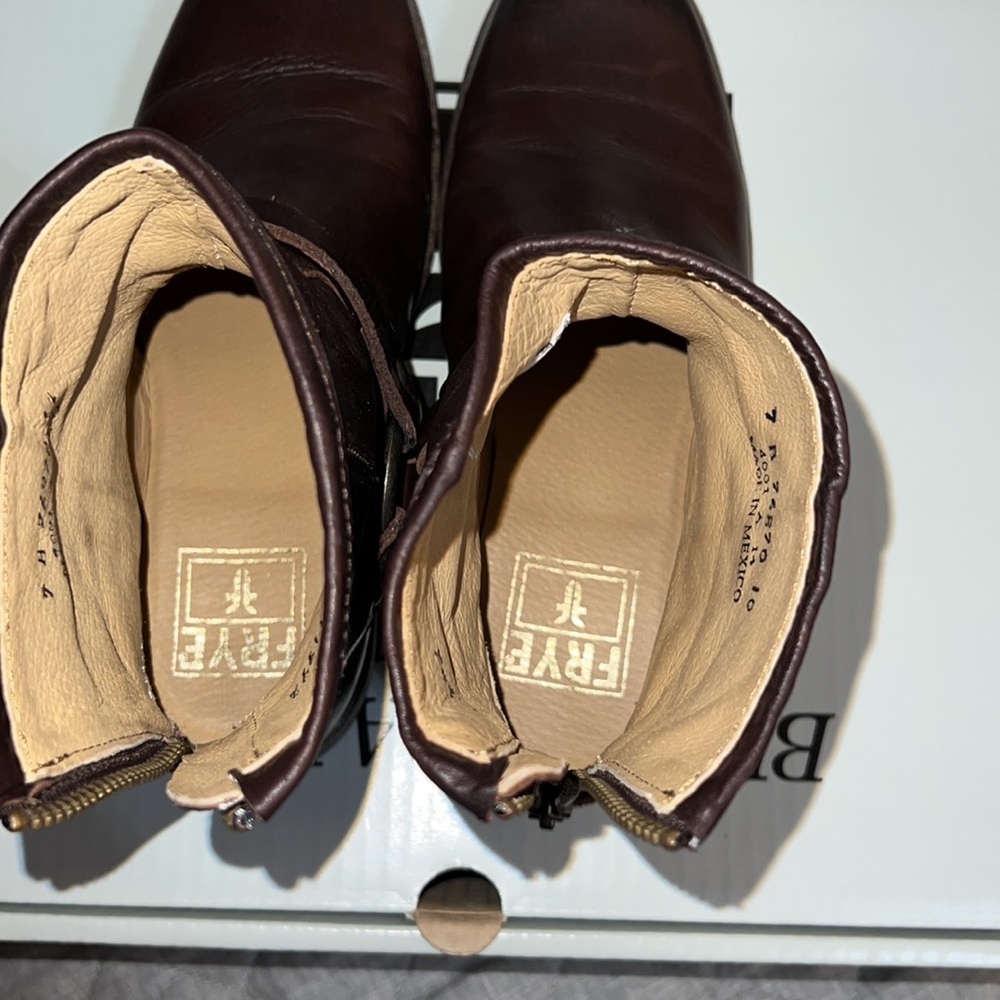 Frye Phillip Harness ankle boot dark brown - Picture 7 of 11